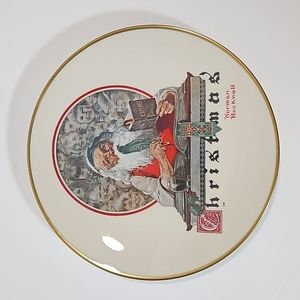 Edwin M Knowles China Co. Yuletide Reckoning 1977 Norman Rockwell Plate